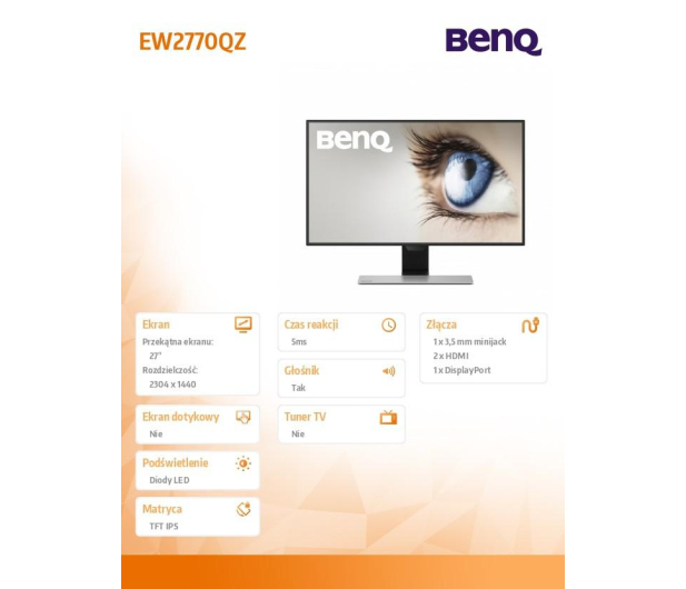 BenQ EW2770QZ srebrno-czarny - 365911 - zdjęcie 2